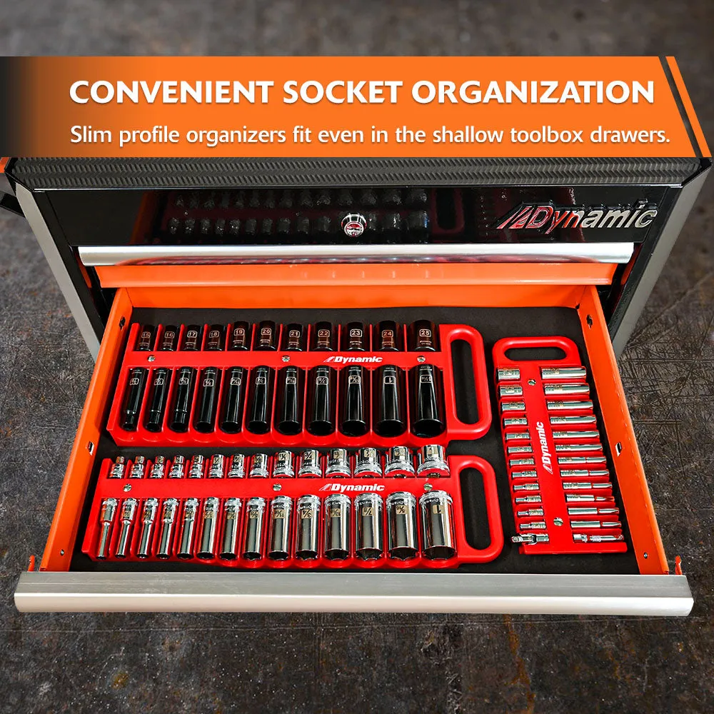 Socket Organizer Trays (1/4", 3/8”, & 1/2" Drive)