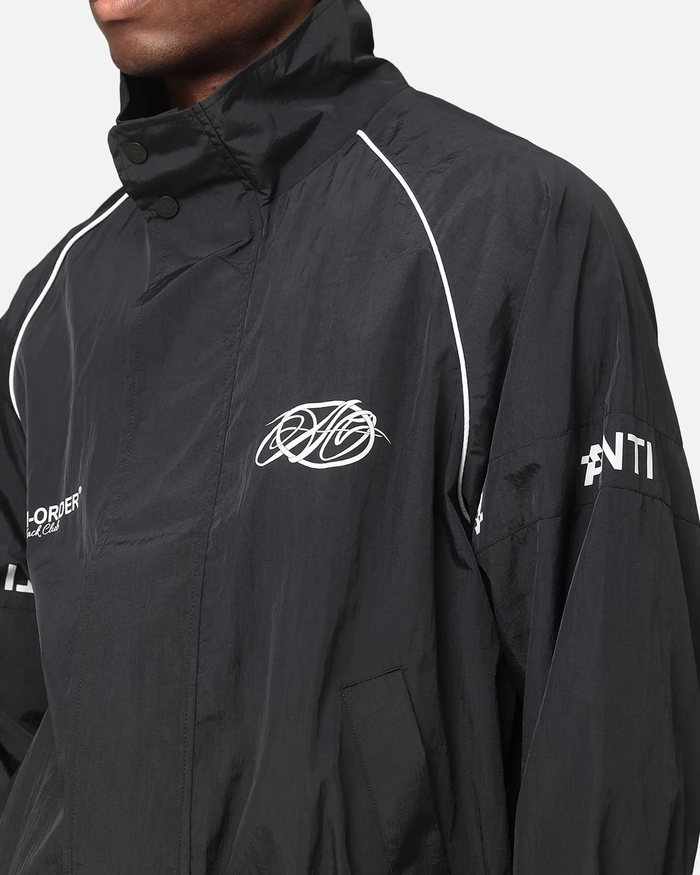 The Anti Order Track Club Windbreaker Jacket Black/Grey