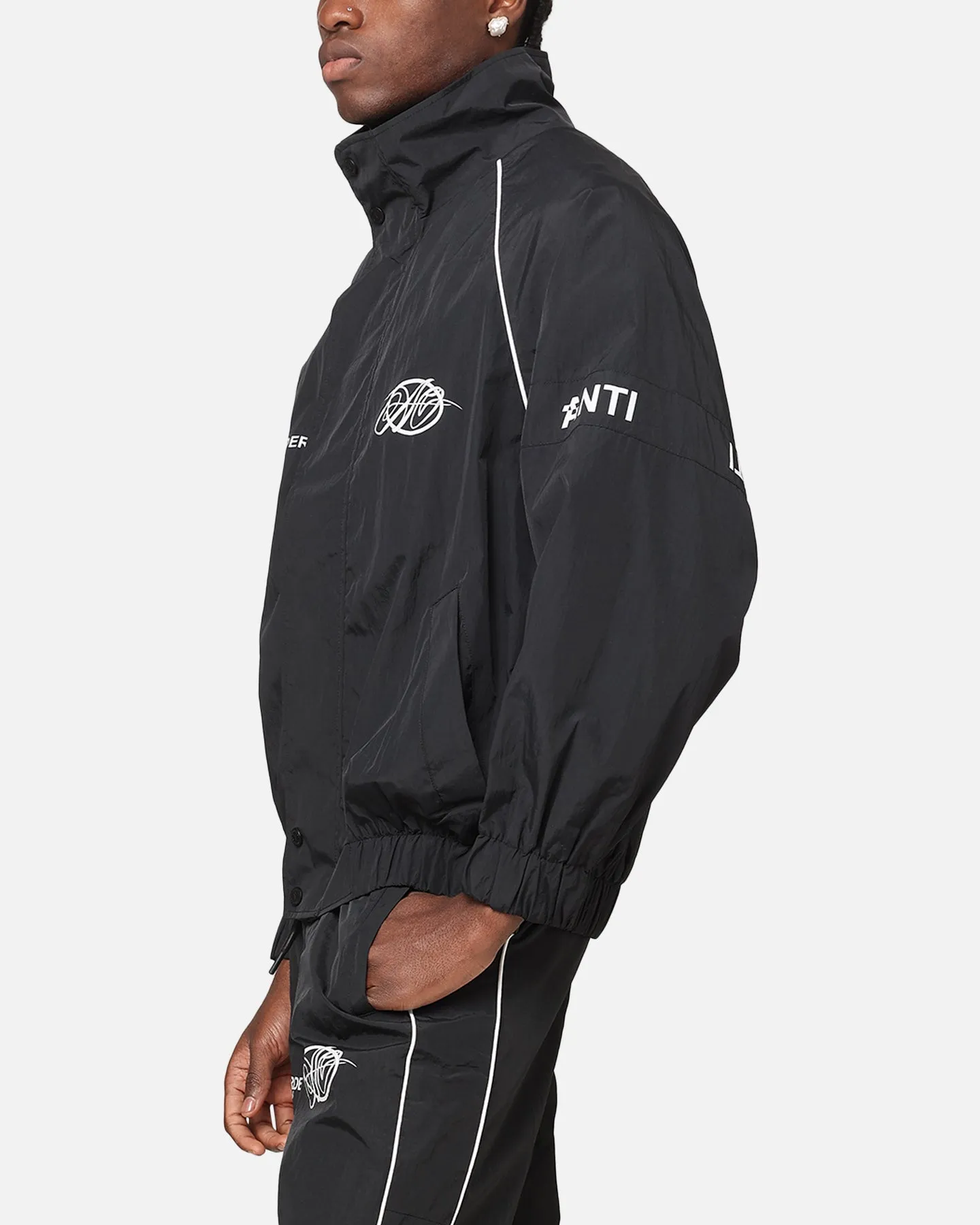 The Anti Order Track Club Windbreaker Jacket Black/Grey