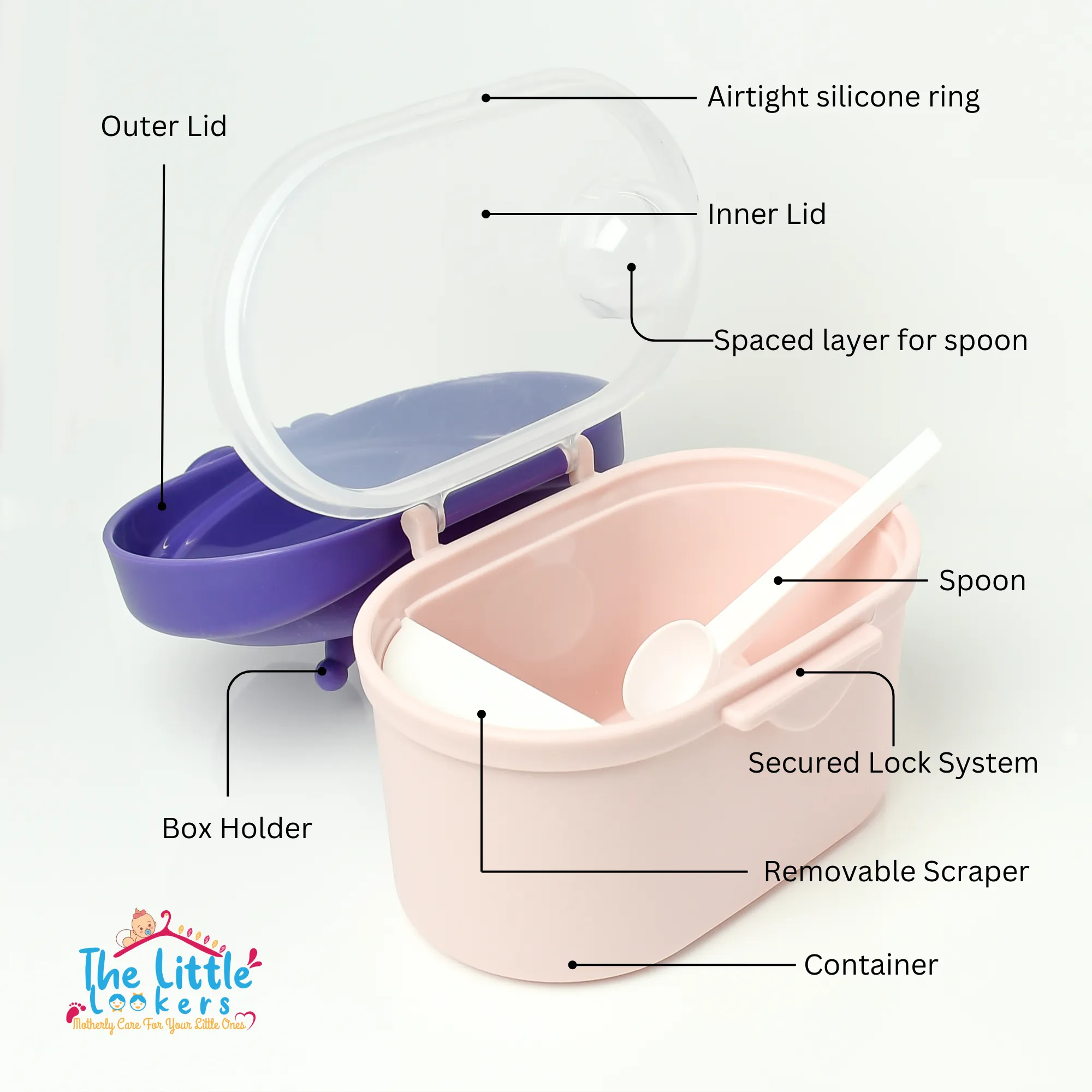 THE LITTLE LOOKERS Baby Milk Storage Container I Baby Milk Powder Dispenser, Kids Milk Powder Storage Container