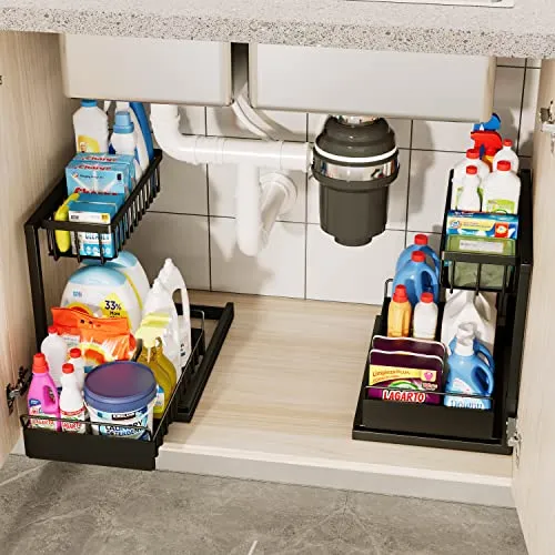 Under Sink Organizer 2 Packs，