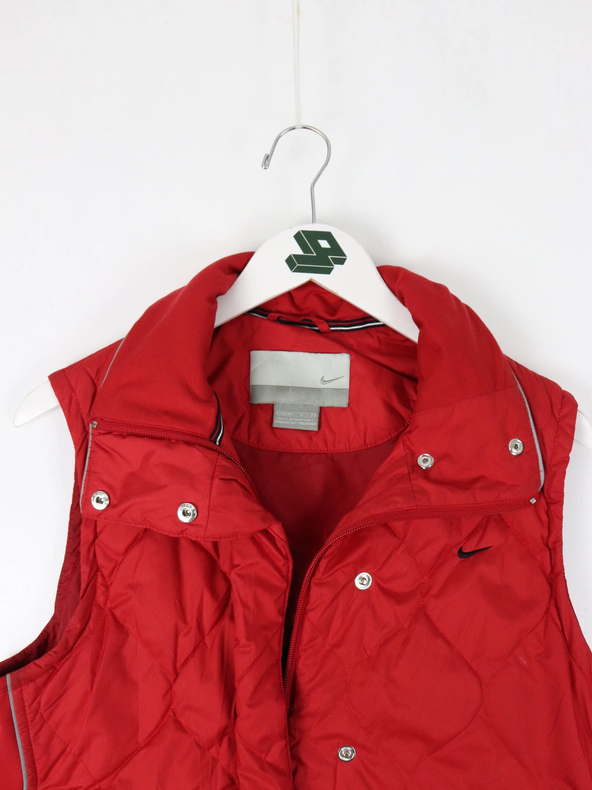 Vintage Nike Vest Womens Large Red Swoosh Jacket Windbreaker