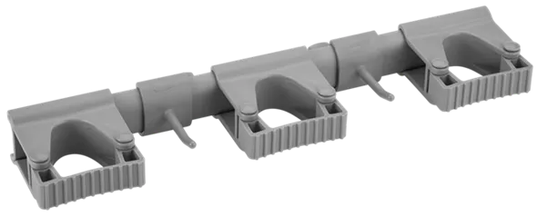 Wall Wall Bracket, 3 Grip Holders, 2 Hooks, 16.5" (1/ea)